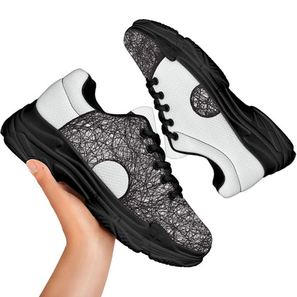 Roots Yin Yang Print Black Chunky Shoes