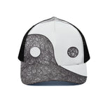Roots Yin Yang Print Black Mesh Trucker Cap
