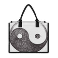 Roots Yin Yang Print Canvas Tote Bag