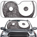 Roots Yin Yang Print Car Windshield Sun Shade