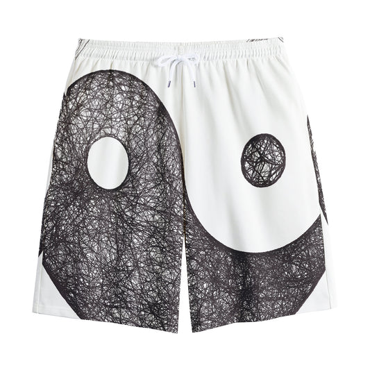 Roots Yin Yang Print Cotton Shorts
