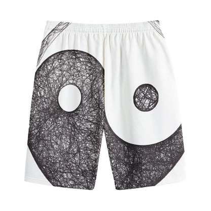 Roots Yin Yang Print Cotton Shorts