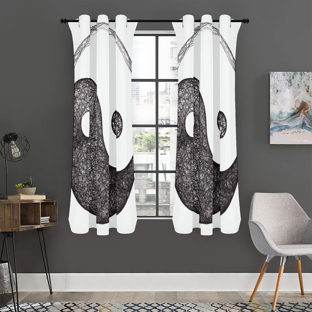 Roots Yin Yang Print Curtain