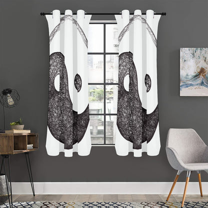 Roots Yin Yang Print Curtain