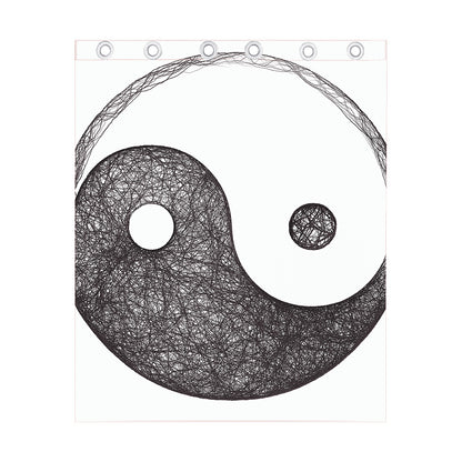 Roots Yin Yang Print Curtain