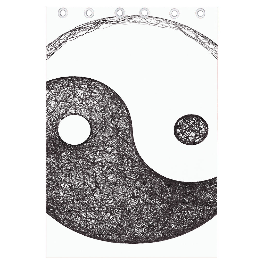 Roots Yin Yang Print Curtain