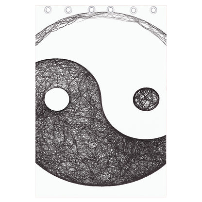 Roots Yin Yang Print Curtain