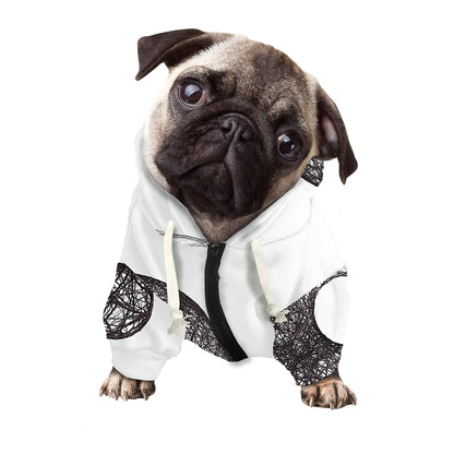 Roots Yin Yang Print Dog Zip Up Hoodie