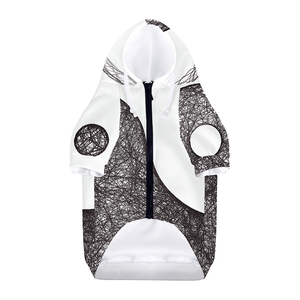 Roots Yin Yang Print Dog Zip Up Hoodie