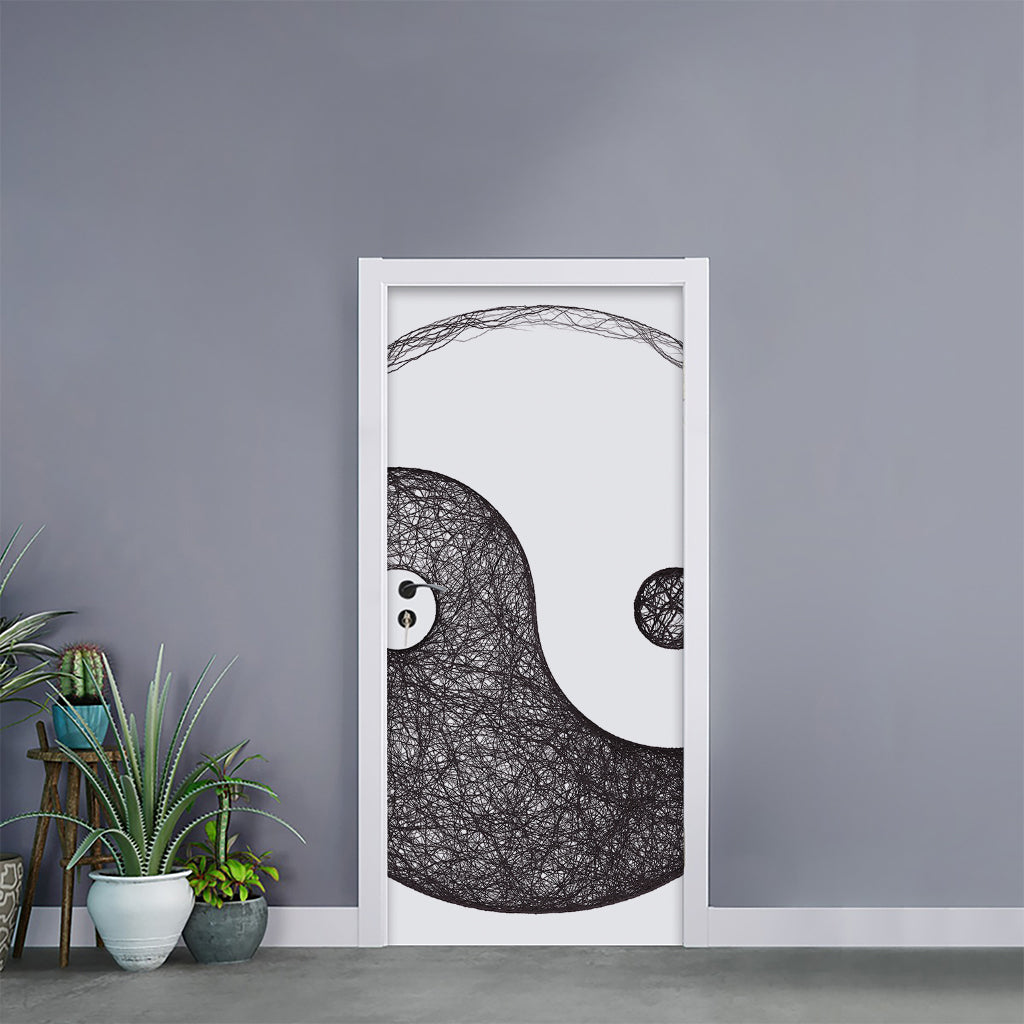 Roots Yin Yang Print Door Sticker