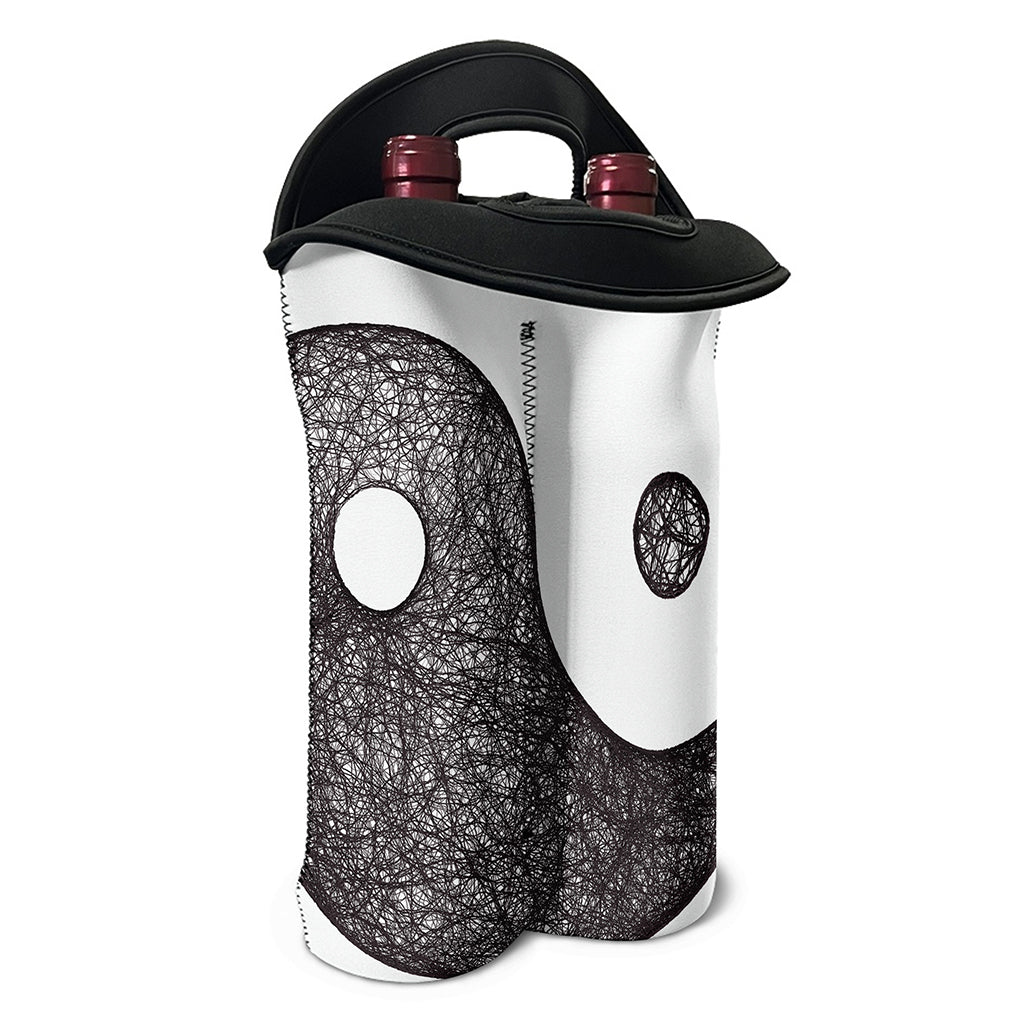 Roots Yin Yang Print Double Neoprene Wine Tote