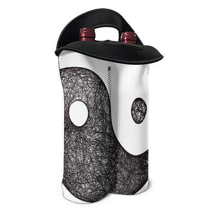Roots Yin Yang Print Double Neoprene Wine Tote