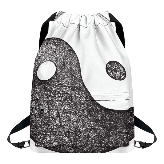 Roots Yin Yang Print Drawstring Backpack