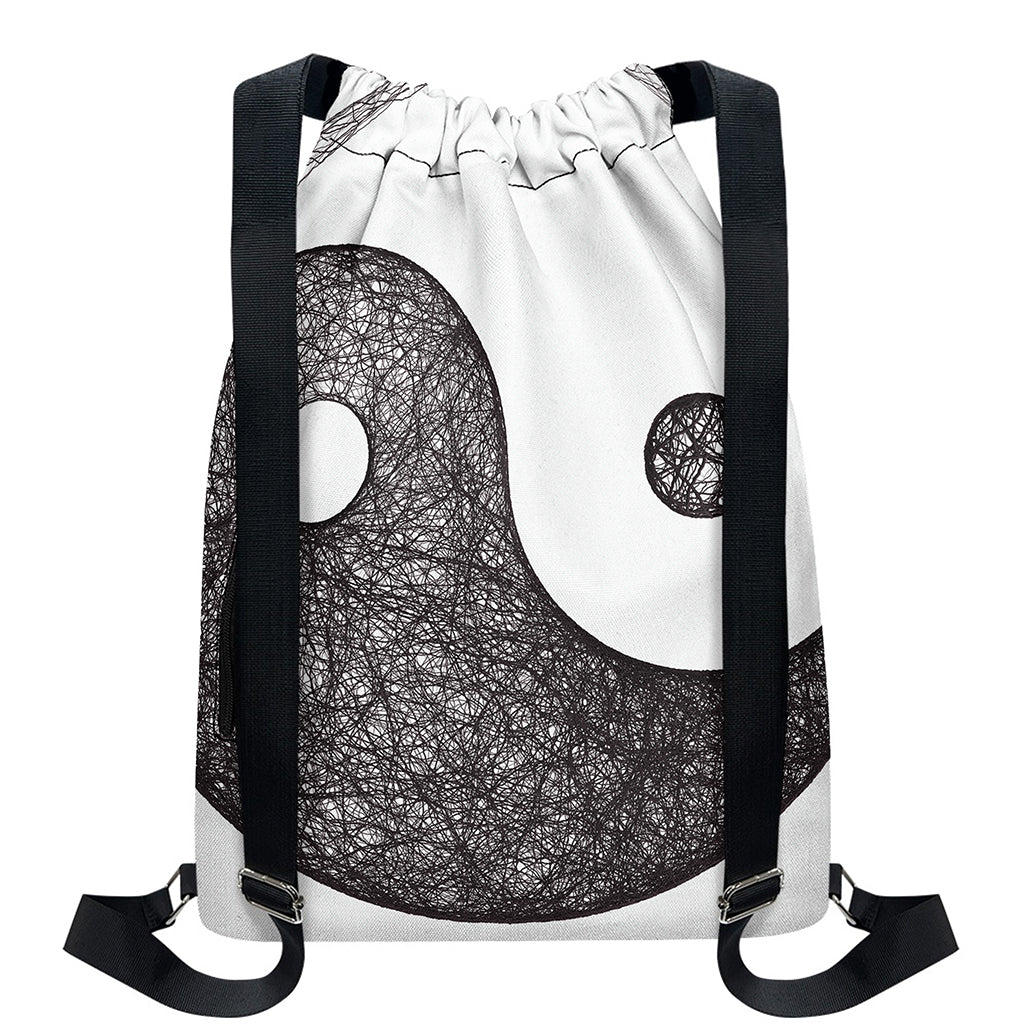 Roots Yin Yang Print Drawstring Backpack