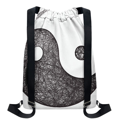 Roots Yin Yang Print Drawstring Backpack