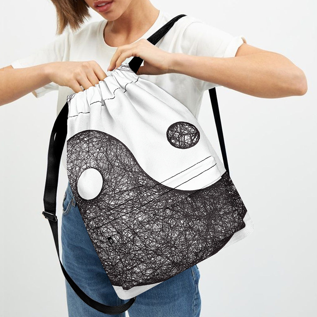 Roots Yin Yang Print Drawstring Backpack