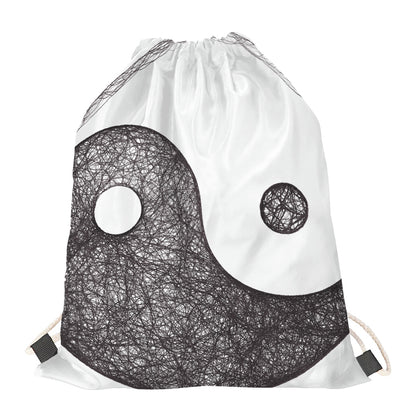 Roots Yin Yang Print Drawstring Bag