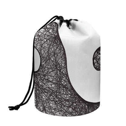 Roots Yin Yang Print Drawstring Makeup Bag