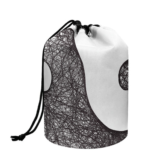 Roots Yin Yang Print Drawstring Makeup Bag