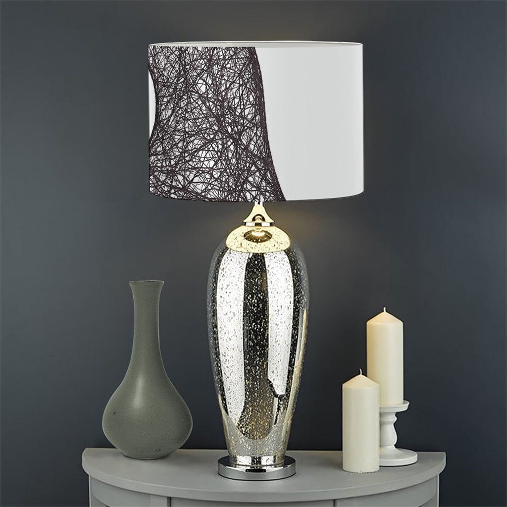 Roots Yin Yang Print Drum Lamp Shade