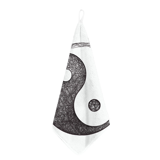 Roots Yin Yang Print Hand Towel
