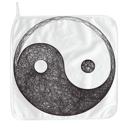 Roots Yin Yang Print Hand Towel