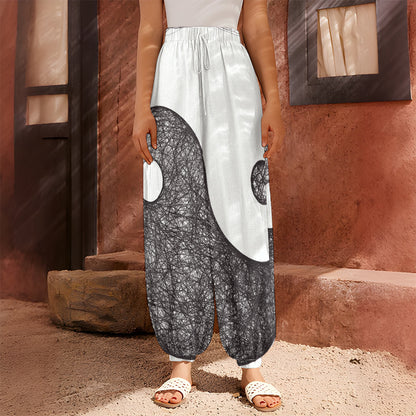 Roots Yin Yang Print Harem Pants