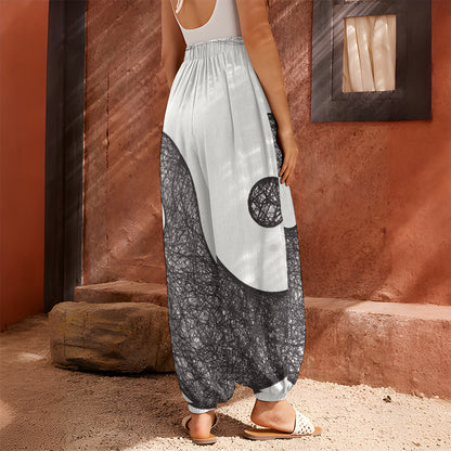 Roots Yin Yang Print Harem Pants