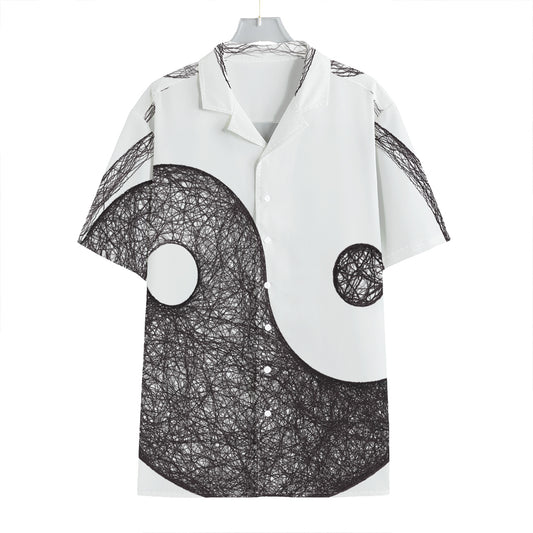 Roots Yin Yang Print Hawaiian Shirt