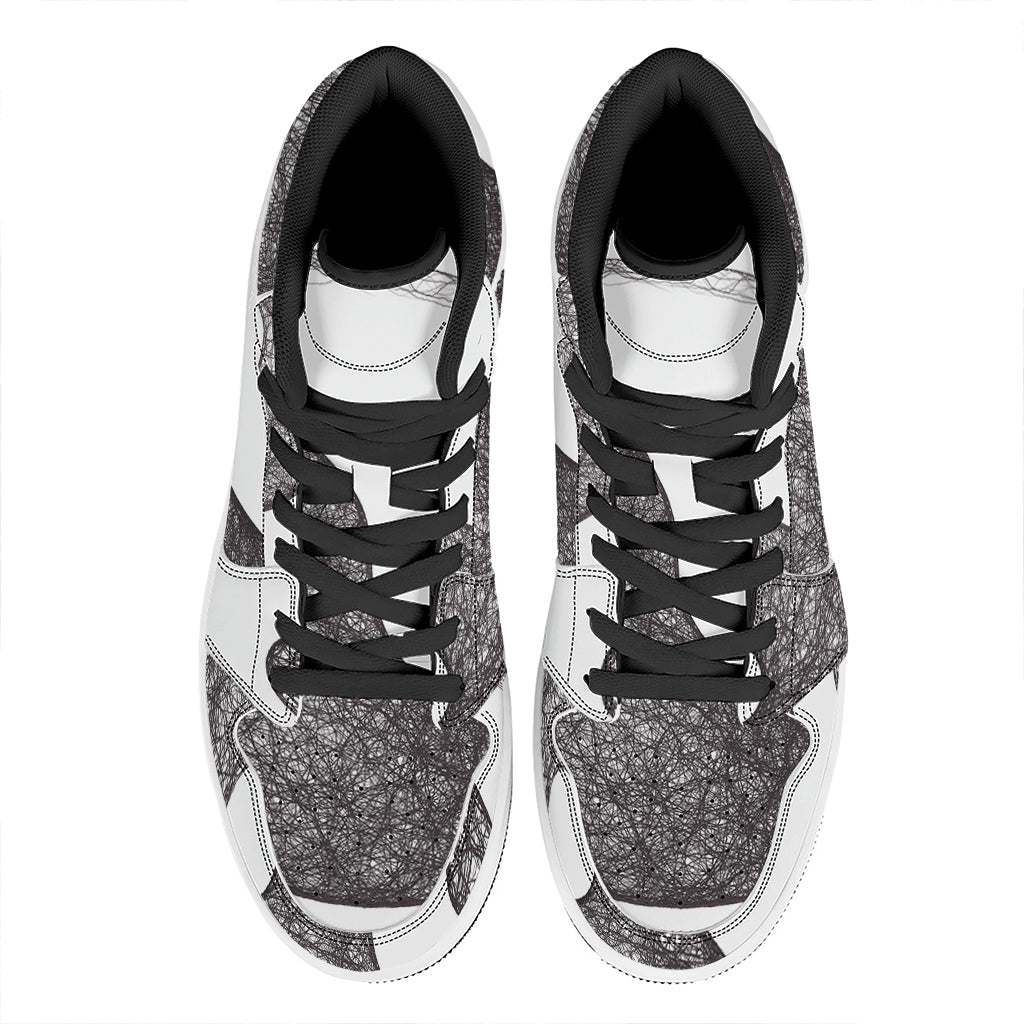 Roots Yin Yang Print High Top Leather Sneakers