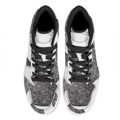 Roots Yin Yang Print High Top Leather Sneakers