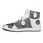 Roots Yin Yang Print High Top Leather Sneakers
