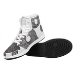 Roots Yin Yang Print High Top Leather Sneakers