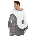 Roots Yin Yang Print Hoodie Blanket