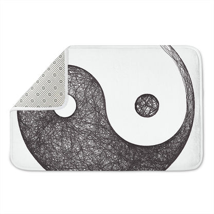 Roots Yin Yang Print Indoor Door Mat