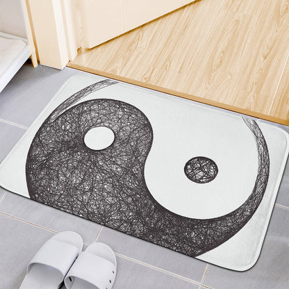 Roots Yin Yang Print Indoor Door Mat