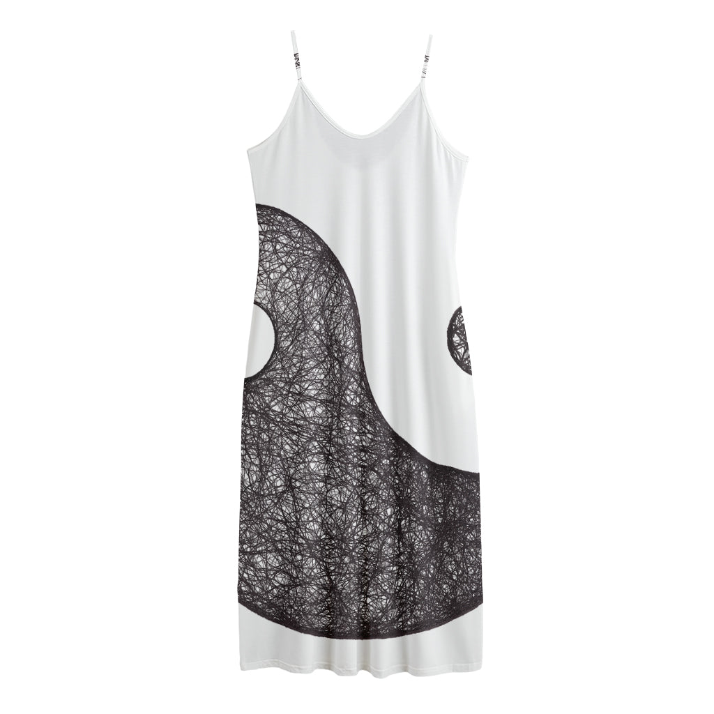 Roots Yin Yang Print Jersey Midi Cami Dress