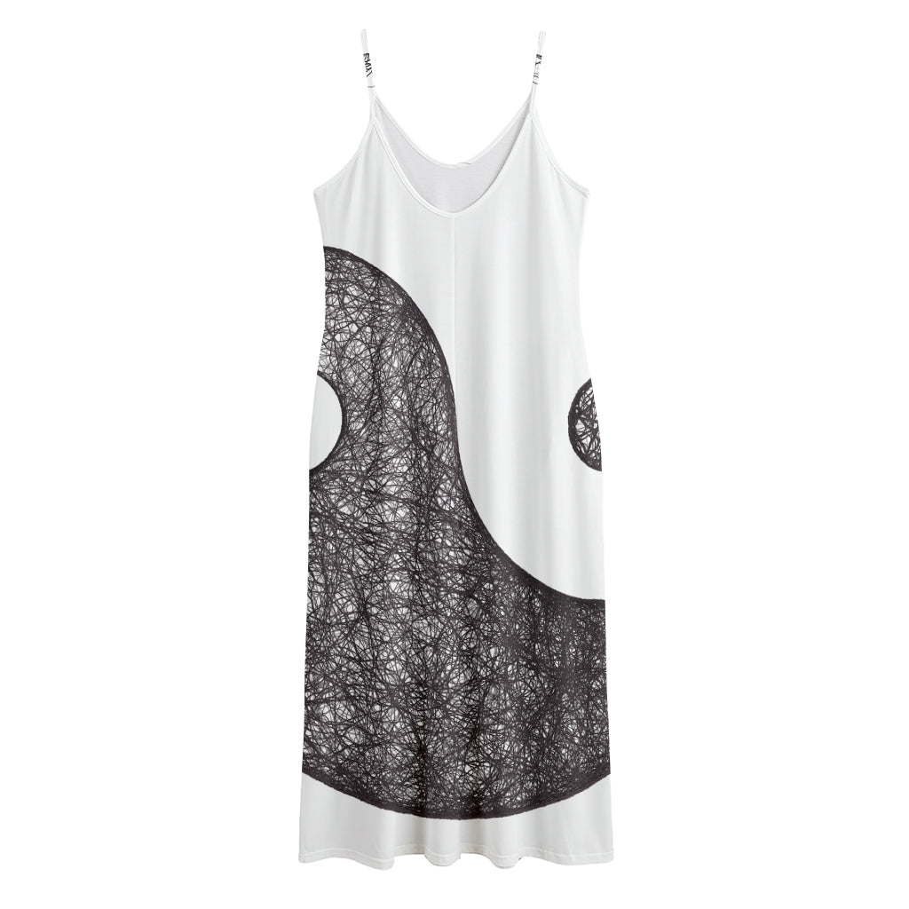 Roots Yin Yang Print Jersey Midi Cami Dress