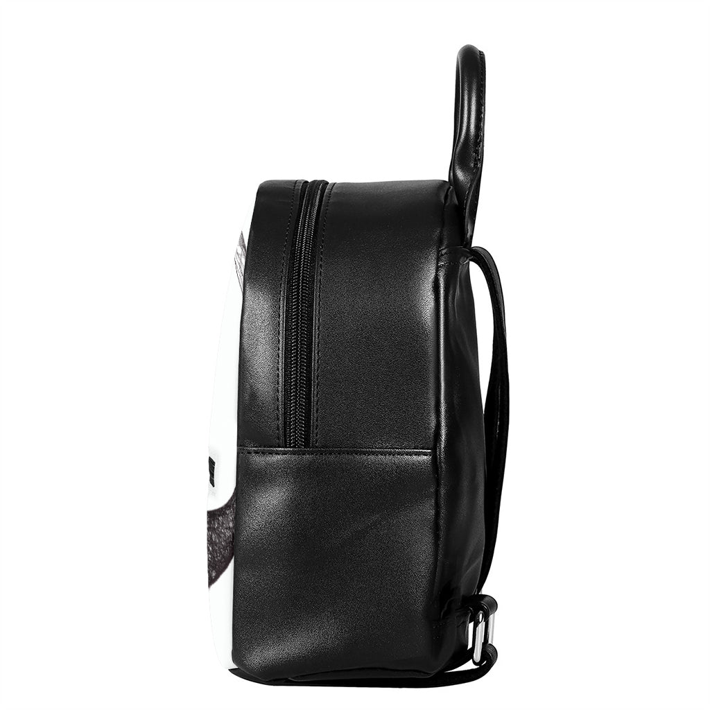 Roots Yin Yang Print Leather Backpack