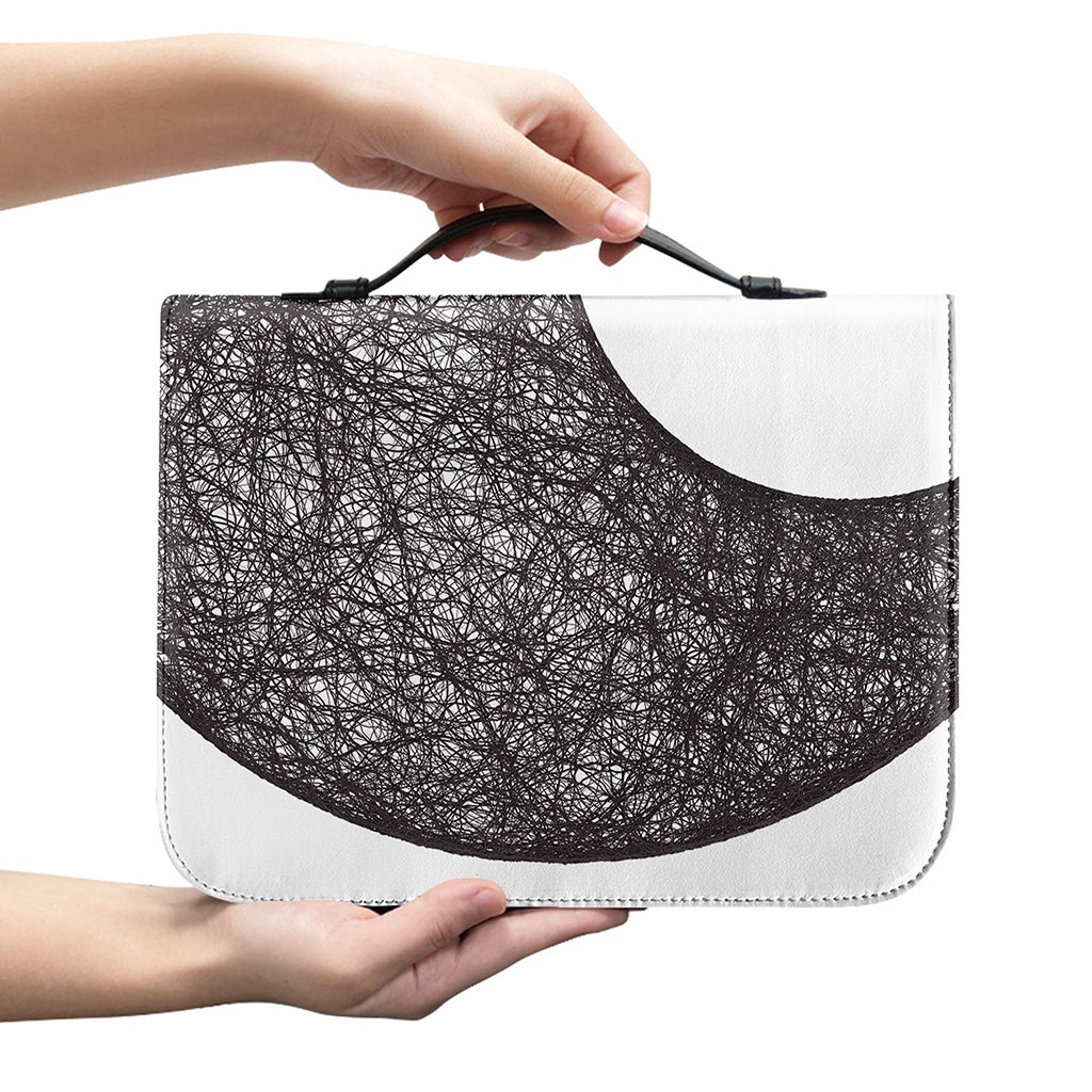 Roots Yin Yang Print Leather Bible Cover