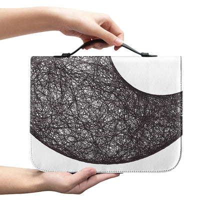 Roots Yin Yang Print Leather Bible Cover