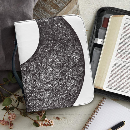 Roots Yin Yang Print Leather Bible Cover