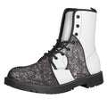 Roots Yin Yang Print Lace-Up Boots