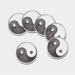 Roots Yin Yang Print Leather Coaster Set