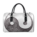 Roots Yin Yang Print Leather Duffel Bag