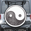 Roots Yin Yang Print Leather Spare Tire Cover