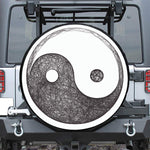 Roots Yin Yang Print Leather Spare Tire Cover