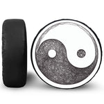 Roots Yin Yang Print Leather Spare Tire Cover