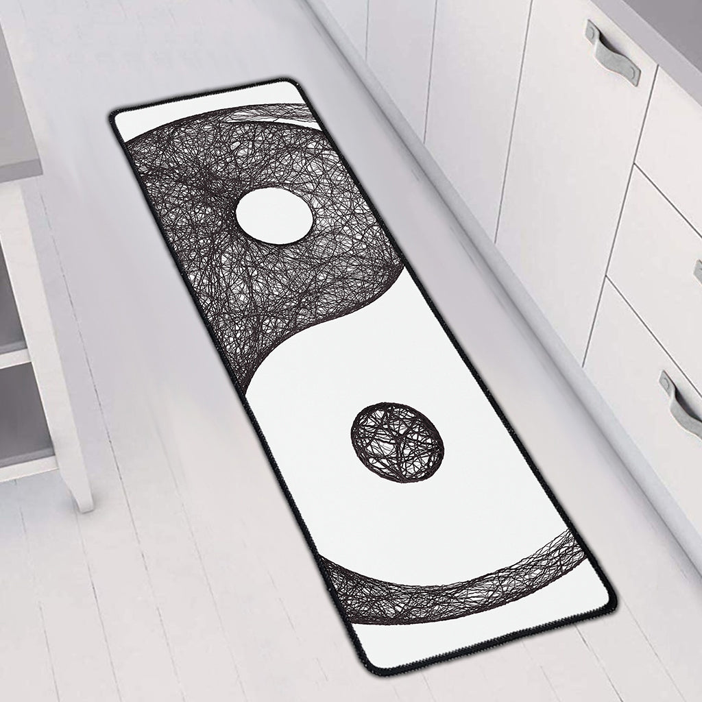 Roots Yin Yang Print Long Kitchen Mat