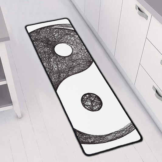 Roots Yin Yang Print Long Kitchen Mat